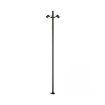 E405 OUTDOOR LAMP POST LED 17W 3000K BLACK ALUMINIUM IP65 Zambelis Lights
