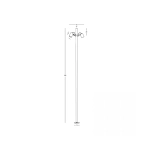 E405 OUTDOOR LAMP POST LED 17W 3000K BLACK ALUMINIUM IP65 Zambelis Lights