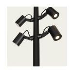 E406 OUTDOOR LAMP POST LED 35W 3000K BLACK ALUMINIUM IP65 Zambelis Lights
