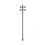 E406 OUTDOOR LAMP POST LED 35W 3000K BLACK ALUMINIUM IP65 Zambelis Lights