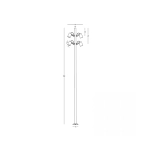 E406 OUTDOOR LAMP POST LED 35W 3000K BLACK ALUMINIUM IP65 Zambelis Lights