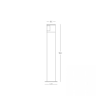 E410 OUTDOOR BOLLARD LED LIGHT 10W 3000K NATURAL CONCRETE- BLACK METAL - PC DIFFUSER IP65 Zambelis Lights