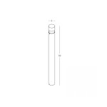 E424 OUTDOOR BOLLARD LED LIGHT 8W 3000K GRAPHITE- WOOD IP65 Zambelis Lights