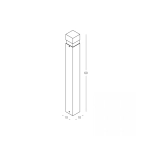 E426 OUTDOOR BOLLARD LED LIGHT 15W 3000K GRAPHITE- WOOD IP65 Zambelis Lights