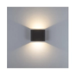 E433 OUTDOOR WALL LED UP-DOWN LIGHT 6W 3000K-4000K SANDY BLACK ALUMINIUM IP65 Zambelis Lights
