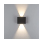 E433 OUTDOOR WALL LED UP-DOWN LIGHT 6W 3000K-4000K SANDY BLACK ALUMINIUM IP65 Zambelis Lights