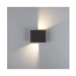 E433 OUTDOOR WALL LED UP-DOWN LIGHT 6W 3000K-4000K SANDY BLACK ALUMINIUM IP65 Zambelis Lights
