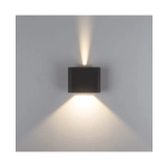 E433 OUTDOOR WALL LED UP-DOWN LIGHT 6W 3000K-4000K SANDY BLACK ALUMINIUM IP65 Zambelis Lights