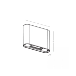 E433 OUTDOOR WALL LED UP-DOWN LIGHT 6W 3000K-4000K SANDY BLACK ALUMINIUM IP65 Zambelis Lights