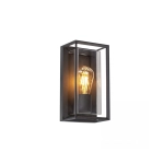 E434 OUTDOOR WALL LIGHT 1xE27 MAX 15W GRAPHITE- SMOKED DIFFUSER ALUMINIUM IP54 Zambelis Lights