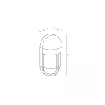 E438 OUTDOOR WALL LIGHT 1xE27 MAX 15W DARK BROWN ALUMINIUM IP65 Zambelis Lights