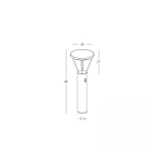 E448 OUTDOOR LAMP POST-BOLLARD LED SOLAR LIGHT 5W 3000K GRAPHITE ALUMINIUM IP54 Zambelis Lights