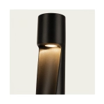 E463 OUTDOOR BOLLARD LED LIGHT 6W 3000K SANDY BLACK ALUMINIUM - GLASS IP65 Zambelis Lights