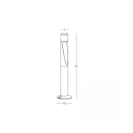 E463 OUTDOOR BOLLARD LED LIGHT 6W 3000K SANDY BLACK ALUMINIUM - GLASS IP65 Zambelis Lights