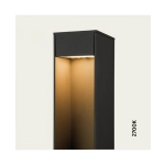 E467 OUTDOOR BOLLARD LED LIGHT 12W 2200K-4000K GRAPHITE ALUMINIUM IP65 Zambelis Lights