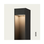 E467 OUTDOOR BOLLARD LED LIGHT 12W 2200K-4000K GRAPHITE ALUMINIUM IP65 Zambelis Lights