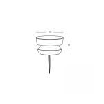 E479 OUTDOOR SPIKE- FLOOR LED LIGHT 7W CONCRETE- GLASS IP65 Zambelis Lights