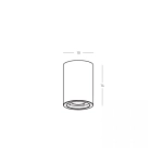E480 OUTDOOR CEILING LIGHT 1xGU10 LED MAX 9W CONCRETE- METAL IP54 Zambelis Lights