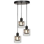 Lampa wisząca czarny Elmo 3xE14 40W 338803-02 REALITY