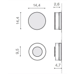 Enok Round Wall 3000K (dark grey) AZ4460 LED 9W 700lm 3000K IP54 METAL PC AZZARDO