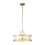 Duża lampa wisząca Fusion – 3 źródła świtała – Naturalny mosiądz FE-FUSION-P-L-PNBR Elstead Lighting