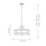 Duża lampa wisząca Fusion – 3 źródła świtała – Naturalny mosiądz FE-FUSION-P-L-PNBR Elstead Lighting