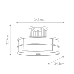 Półplafon Fusion – 3 źródła światła – Naturalny mosiądz FE-FUSION-SF-PNBR Elstead Lighting