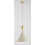 Lampa wisząca Feryt 1xE27 beżowa/drewniana 61596 ALFA