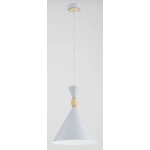 Lampa wisząca Feryt 1xE27 szara/drewniana 61597 ALFA