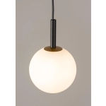 kinkiecik.pl Lampa wisząca kula mleczna czarna Sigma Lighting GAMA 1 33404