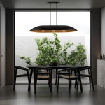 Lampa Wisząca Czarna Złota GONDOLA L 40632 SIGMA
