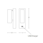 H35 HOTEL SCONCE LED 3W BLACK MATT - USB Zambelis Lights