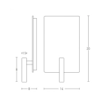 H41 HOTEL SCONCE LED 3W+5W 3000K BLACK MATT Zambelis Lights