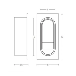 H43 HOTEL SCONCE RECESSED LED 1X3W BLACK MATT Zambelis Lights