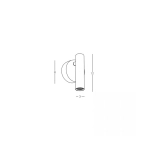 H48-G HOTEL SCONCE LED 3W 3000K METAL - ALUMINIUM GOLD Zambelis Lights