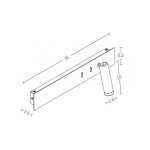 H54 HOTEL SCONCE LED 3W+10W BLACK MATT Zambelis Lights