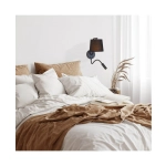 H57 HOTEL SCONCE LED 3W + 1XE27 BLACK MATT Zambelis Lights