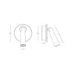 H71 HOTEL SCONCE RECESSED LED 1X3W BRUSHED BRASS Zambelis Lights