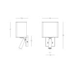 H73 SCONCE LED 3W 1XE27 BRUSHED BRASS - BEIGE Zambelis Lights