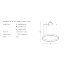 HALO PENDANT 80 CCT DIMM GD + REMOTE CONTROL AZ6473 AZZARDO