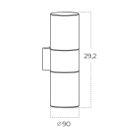 Kinkiet Hager AZ5864 Azzardo IP54 czarny AZZARDO