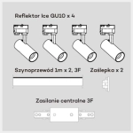 Zestaw 4pł Ice SET 3F biały LP-732 4W WH SET LIGHT PRESTIGE