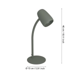 CARLO Lampa stołowa E14 Zielona 901831 EGLO