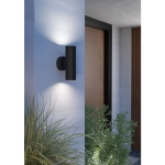 TOMELLOSO lampa ścienna, kinkiet zewnętrzny 2 x GU10 czarny IP44 902038 EGLO