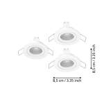 BARRANCO 3x GU10 4000K IP44 oprawa do zabudowy 902248 EGLO