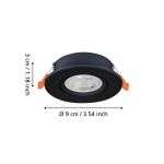 BARRANCO Oprawa do zabudowy LED-CCT Ø90 Czarny 902264 EGLO