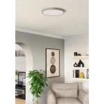 FUEVA 6-Z Plafon LED 17,5W RGB+TW IP44 nikiel mat okrągły / oprawa natynkowa 901421 EGLO