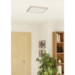FUEVA 6-Z Plafon LED 17,8W RGB+TW IP44 nikiel mat kwadratowy / oprawa natynkowa 901422 EGLO