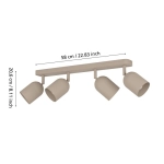 TILSTON Spot 4XE14 Piaskowy IP20 / Listwa sufitowa 44164 EGLO