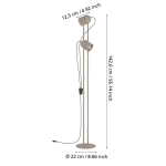 TILSTON Lampa podłogowa 2xE14 Piaskowa 44166 EGLO